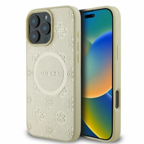 Kup Případ Guess GUHMP16LPSAPSMED Apple iPhone 16 Pro hardcase Saffiano Peony Classic Logo MagSafe zlatý - GUE3561 - {ean13} - Sklep Home Screen