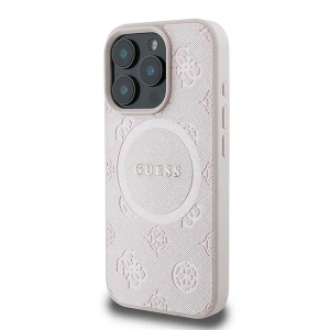 Kup Případ Guess GUHMP16LPSAPSMEP Apple iPhone 16 Pro tvrdý obal Saffiano Peony Classic Logo MagSafe růžový - GUE3563 - {ean13} - Sklep Home Screen