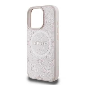 Kup Případ Guess GUHMP16LPSAPSMEP Apple iPhone 16 Pro tvrdý obal Saffiano Peony Classic Logo MagSafe růžový - GUE3563 - {ean13} - Sklep Home Screen