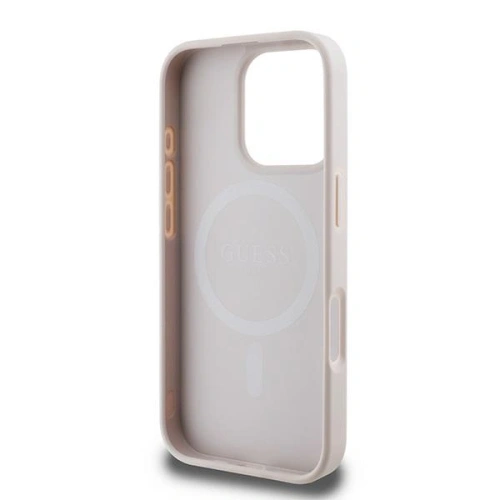 Buy Case Guess GUHMP16LPSAPSMEP Apple iPhone 16 Pro hardcase Saffiano Peony Classic Logo MagSafe pink - GUE3563 - {ean13} - Home Screen Store Europe