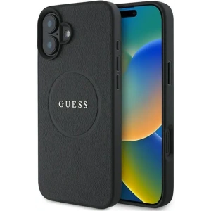 Buy Case Guess GUHMP16MPGHSMMK Apple iPhone 16 Plus hardcase Grained Ring MagSafe black - GUE3564 - {ean13} - Home Screen Store Europe