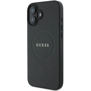 Kup Caz Guess GUHMP16MPGHSMMK Apple iPhone 16 Plus carcasă tare cu textură Ring MagSafe neagră - GUE3564 - {ean13} - Sklep Home Screen