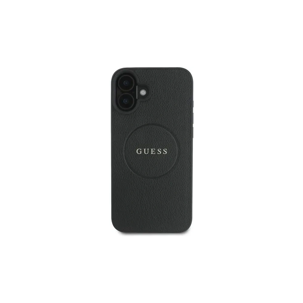 Etui Guess GUHMP16MPGHSMMK Apple iPhone 16 Plus hardcase Grained Ring MagSafe czarny - iPhone 16 Plus - Guess