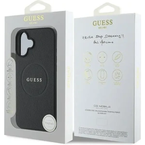 Buy Case Guess GUHMP16MPGHSMMK Apple iPhone 16 Plus hardcase Grained Ring MagSafe black - GUE3564 - {ean13} - Home Screen Store Europe