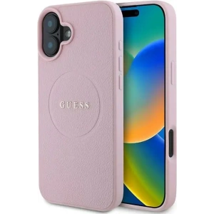 Buy Case Guess GUHMP16MPGHSMMP Apple iPhone 16 Plus hardcase Grained Ring MagSafe pink - GUE3565 - {ean13} - Home Screen Store Europe