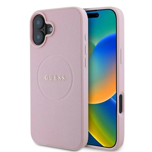 Kup Fall Guess GUHMP16MPGHSMMP Apple iPhone 16 Plus Hardcase Geprägter Ring MagSafe rosa - GUE3565 - {ean13} - Sklep Home Screen