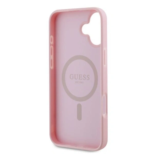 Kup Fall Guess GUHMP16MPGHSMMP Apple iPhone 16 Plus Hardcase Geprägter Ring MagSafe rosa - GUE3565 - {ean13} - Sklep Home Screen