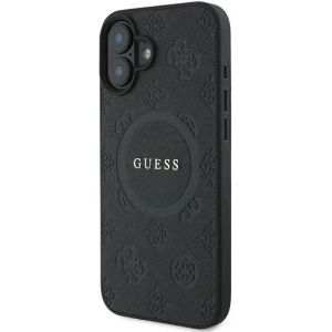 Kup Caz Guess GUHMP16MPSAPSMEK Apple iPhone 16 Plus hardcase Saffiano Peony Classic Logo MagSafe negru - GUE3567 - {ean13} - Sklep Home Screen