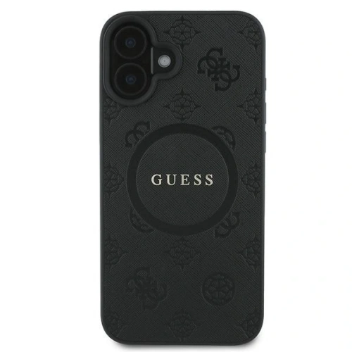 Kup Fall Guess GUHMP16MPSAPSMEK Apple iPhone 16 Plus Hardcase Saffiano Peony Classic Logo MagSafe schwarz - GUE3567 - {ean13} - Sklep Home Screen