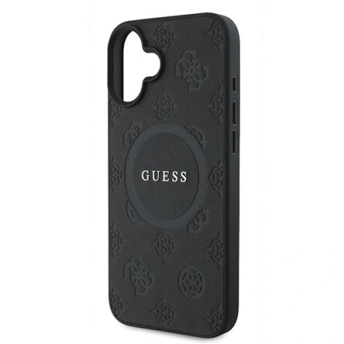 Kup Fall Guess GUHMP16MPSAPSMEK Apple iPhone 16 Plus Hardcase Saffiano Peony Classic Logo MagSafe schwarz - GUE3567 - {ean13} - Sklep Home Screen