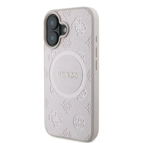 Kup Caz Guess GUHMP16MPSAPSMEP Apple iPhone 16 Plus hardcase Saffiano Peony Classic Logo MagSafe roz - GUE3568 - {ean13} - Sklep Home Screen