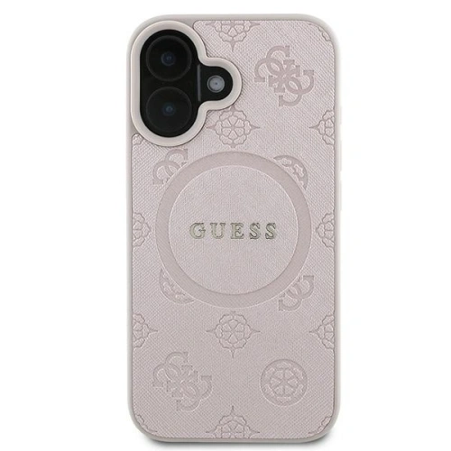 Kup Caz Guess GUHMP16MPSAPSMEP Apple iPhone 16 Plus hardcase Saffiano Peony Classic Logo MagSafe roz - GUE3568 - {ean13} - Sklep Home Screen