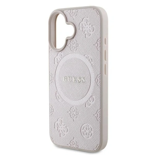 Kup Caz Guess GUHMP16MPSAPSMEP Apple iPhone 16 Plus hardcase Saffiano Peony Classic Logo MagSafe roz - GUE3568 - {ean13} - Sklep Home Screen