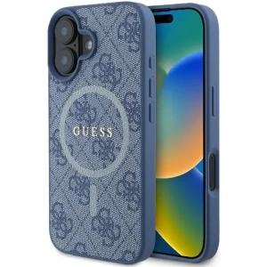 Buy Case Guess GUHMP16SG4GFRB Apple iPhone 16 hardcase 4G Ring Classic Logo MagSafe blue - GUE3569 - {ean13} - Home Screen Store Europe