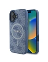 Etui Guess GUHMP16SG4GFRB Apple iPhone 16 hardcase 4G Ring Classic Logo MagSafe modrý - iPhone 16 - Guess