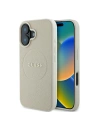 Fall Guess GUHMP16SPGHSMME Apple iPhone 16 Hardcase Geprägter Ring MagSafe beige - iPhone 16 - Guess