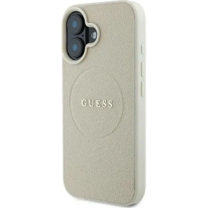 Kup Etui Guess GUHMP16SPGHSMME Apple iPhone 16 hardcase Grained Ring MagSafe beżowy - GUE3571 - {ean13} - Sklep Home Screen
