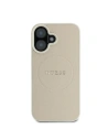 Buy Case Guess GUHMP16SPGHSMME Apple iPhone 16 hardcase Grained Ring MagSafe beige - GUE3571 - {ean13} - Home Screen Store Europe