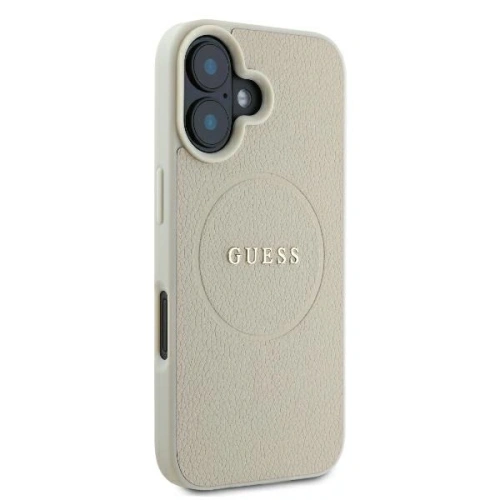 Kup Případ Guess GUHMP16SPGHSMME Apple iPhone 16 tvrdý obal Grained Ring MagSafe béžový - GUE3571 - {ean13} - Sklep Home Screen