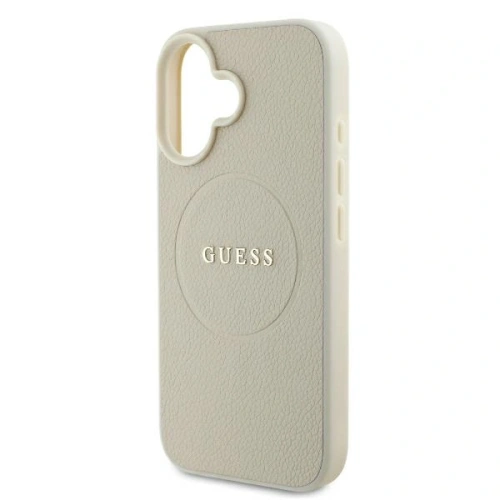 Kup Případ Guess GUHMP16SPGHSMME Apple iPhone 16 tvrdý obal Grained Ring MagSafe béžový - GUE3571 - {ean13} - Sklep Home Screen