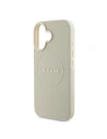 Kup Případ Guess GUHMP16SPGHSMME Apple iPhone 16 tvrdý obal Grained Ring MagSafe béžový - GUE3571 - {ean13} - Sklep Home Screen