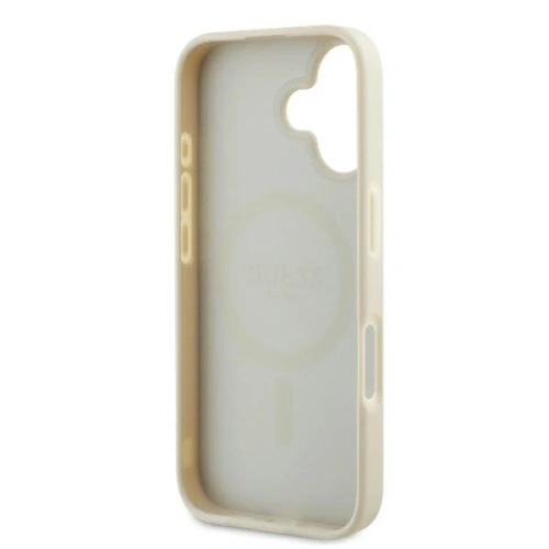 Kup Případ Guess GUHMP16SPGHSMME Apple iPhone 16 tvrdý obal Grained Ring MagSafe béžový - GUE3571 - {ean13} - Sklep Home Screen