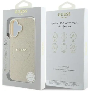 Kup Etui Guess GUHMP16SPGHSMME Apple iPhone 16 hardcase Grained Ring MagSafe beżowy - GUE3571 - {ean13} - Sklep Home Screen