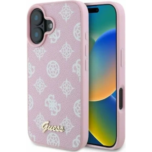 Buy Case Guess GUHMP16SPGPYSP Apple iPhone 16 hardcase Peony Script MagSafe pink - GUE3573 - {ean13} - Home Screen Store Europe
