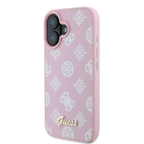 Buy Case Guess GUHMP16SPGPYSP Apple iPhone 16 hardcase Peony Script MagSafe pink - GUE3573 - {ean13} - Home Screen Store Europe