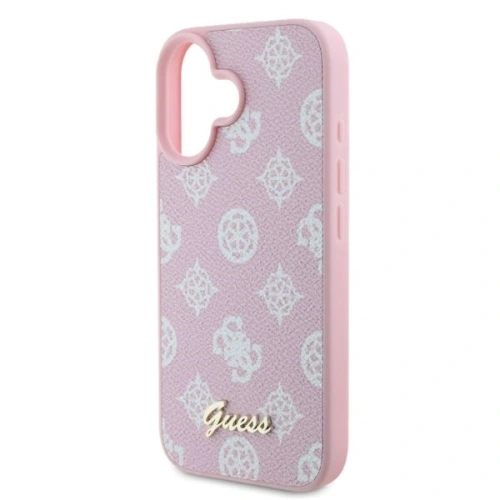 Buy Case Guess GUHMP16SPGPYSP Apple iPhone 16 hardcase Peony Script MagSafe pink - GUE3573 - {ean13} - Home Screen Store Europe