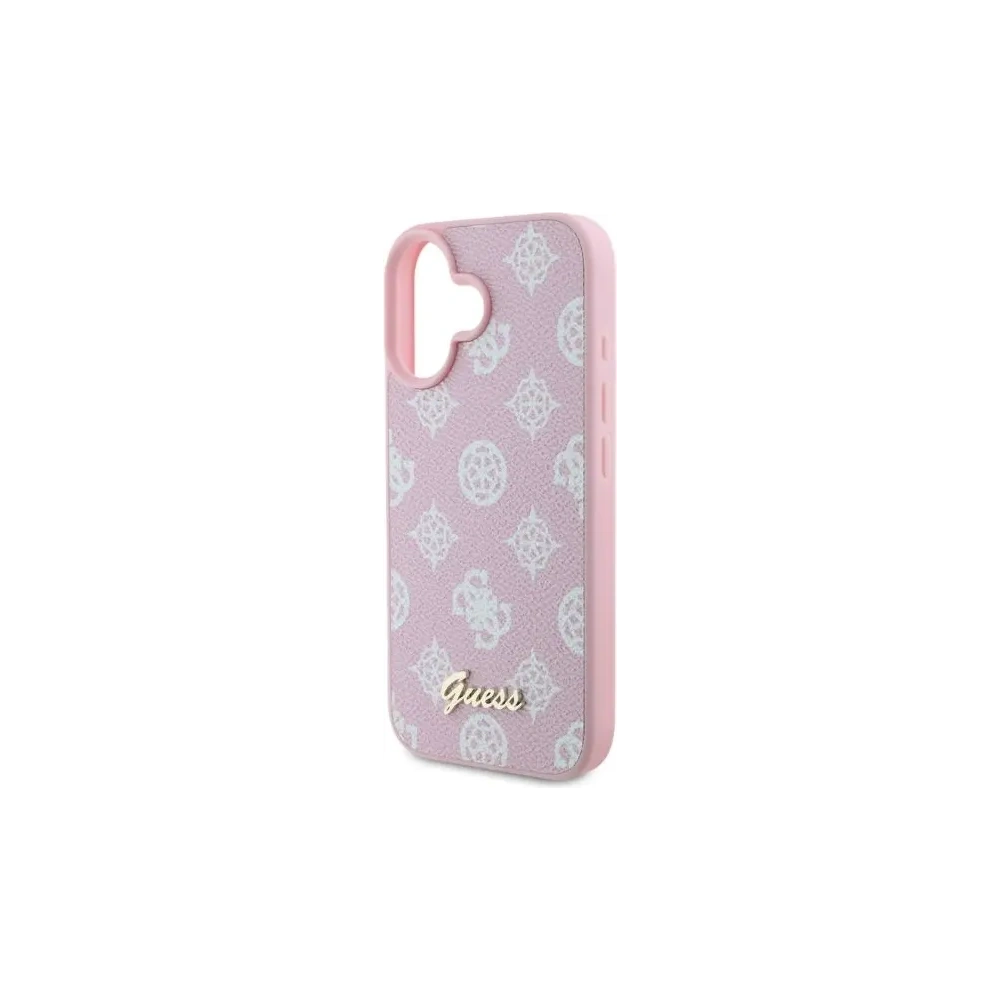 Etui Guess GUHMP16SPGPYSP Apple iPhone 16 hardcase Peony Script MagSafe różowy - iPhone 16 - Guess