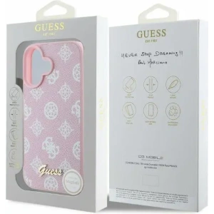 Buy Case Guess GUHMP16SPGPYSP Apple iPhone 16 hardcase Peony Script MagSafe pink - GUE3573 - {ean13} - Home Screen Store Europe