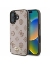 Case Guess GUHMP16SPGPYSW Apple iPhone 16 hardcase Peony Script MagSafe brown - iPhone 16 - Guess