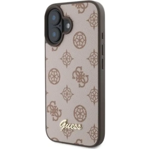 Kup Etui Guess GUHMP16SPGPYSW Apple iPhone 16 hardcase Peony Script MagSafe brązowy - GUE3574 - {ean13} - Sklep Home Screen