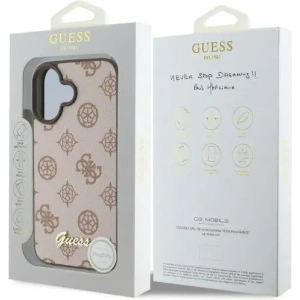 Kup Etui Guess GUHMP16SPGPYSW Apple iPhone 16 hardcase Peony Script MagSafe brązowy - GUE3574 - {ean13} - Sklep Home Screen