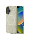 Buy Case Guess GUHMP16SPSAPSMED Apple iPhone 16 hardcase Saffiano Peony Classic Logo MagSafe gold - GUE3575 - {ean13} - Home Screen Store Europe