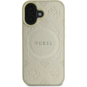 Kup Etui Guess GUHMP16SPSAPSMED Apple iPhone 16 hardcase Saffiano Peony Classic Logo MagSafe złoty - GUE3575 - {ean13} - Sklep Home Screen