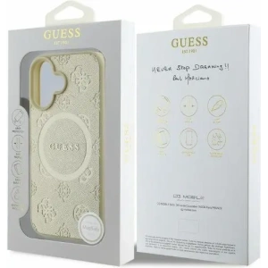 Kup Etui Guess GUHMP16SPSAPSMED Apple iPhone 16 hardcase Saffiano Peony Classic Logo MagSafe złoty - GUE3575 - {ean13} - Sklep Home Screen