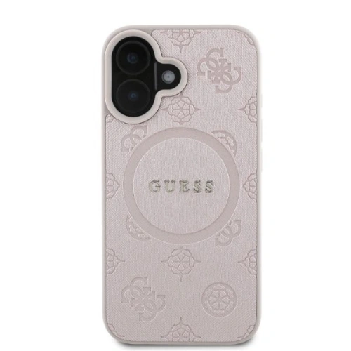 Kup Caz Guess GUHMP16SPSAPSMEP hardcase pentru Apple iPhone 16 Saffiano Peony Classic Logo MagSafe roz - GUE3576 - {ean13} - Sklep Home Screen