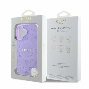 Kup Etui Guess GUHMP16SPSAPSMEU Apple iPhone 16 hardcase Saffiano Peony Classic Logo MagSafe fioletowy - GUE3577 - {ean13} - Sklep Home Screen