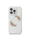 Etui Guess GUHMP16XHFWFCT Apple iPhone 16 Pro Max hardcase IML Flowers Wreath MagSafe průhledný - iPhone 16 Pro Max - Guess