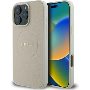 Kup Etui Guess GUHMP16XPGHSMME Apple iPhone 16 Pro Max hardcase Grained Ring MagSafe beżowy - GUE3580 - {ean13} - Sklep Home Screen