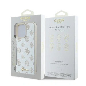 Kup Etui Guess GUHMP16XPGPYSH Apple iPhone 16 Pro Max hardcase Peony Script Logo MagSafe biały - GUE3582 - {ean13} - Sklep Home Screen