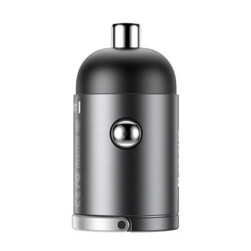 Kup Mini nabíječka do auta Baseus Tiny Star USB-C, QC 4.0+, PD, 30W (šedá) - BSU962GRY - {ean13} - Sklep Home Screen