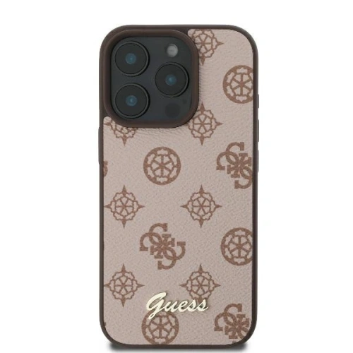 Buy Case Guess GUHMP16XPGPYSW Apple iPhone 16 Pro Max hardcase Peony Script MagSafe brown - GUE3585 - {ean13} - Home Screen Store Europe
