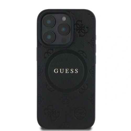 Kup Fall Guess GUHMP16XPSAPSMEK Apple iPhone 16 Pro Max Hardcase Saffiano Peony Classic Logo MagSafe Schwarz - GUE3588 - {ean13} - Sklep Home Screen