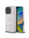 Etui Guess GUHMP16XPSAPSMEP Apple iPhone 16 Pro Max hardcase Saffiano Peony Classic Logo MagSafe růžový - iPhone 16 Pro Max - Guess