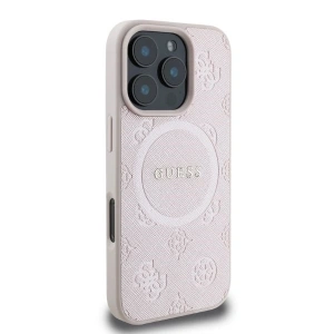 Kup Etui Guess GUHMP16XPSAPSMEP Apple iPhone 16 Pro Max hardcase Saffiano Peony Classic Logo MagSafe różowy - GUE3589 - {ean13} - Sklep Home Screen