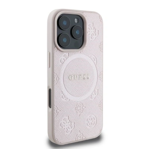 Kup Eset Guess GUHMP16XPSAPSMEP Apple iPhone 16 Pro Max kemény tok Saffiano Peony Classic Logo MagSafe rózsaszín - GUE3589 - {ean13} - Sklep Home Screen