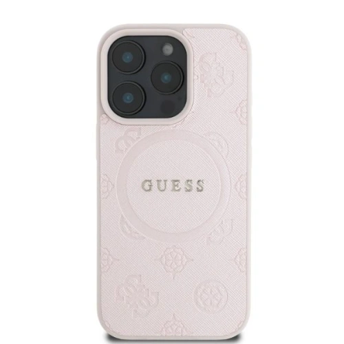 Kup Případ Guess GUHMP16XPSAPSMEP Apple iPhone 16 Pro Max hardcase Saffiano Peony Classic Logo MagSafe růžový - GUE3589 - {ean13} - Sklep Home Screen